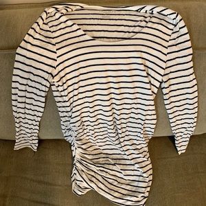 Black and white stripe Maternity top